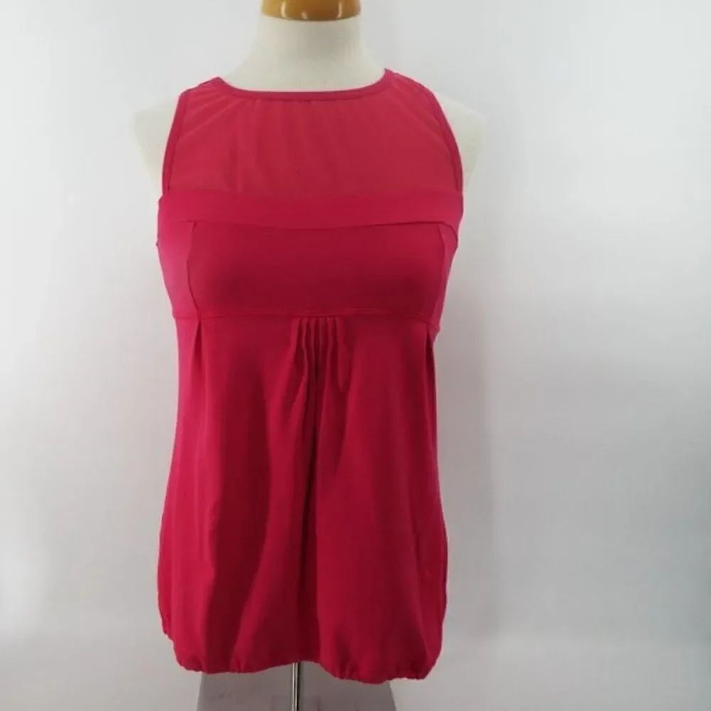 Lole Athletic Racerback Mesh Tank Top - size Small in Fuchsia.